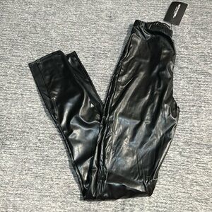 Black Leather Trouser Pants